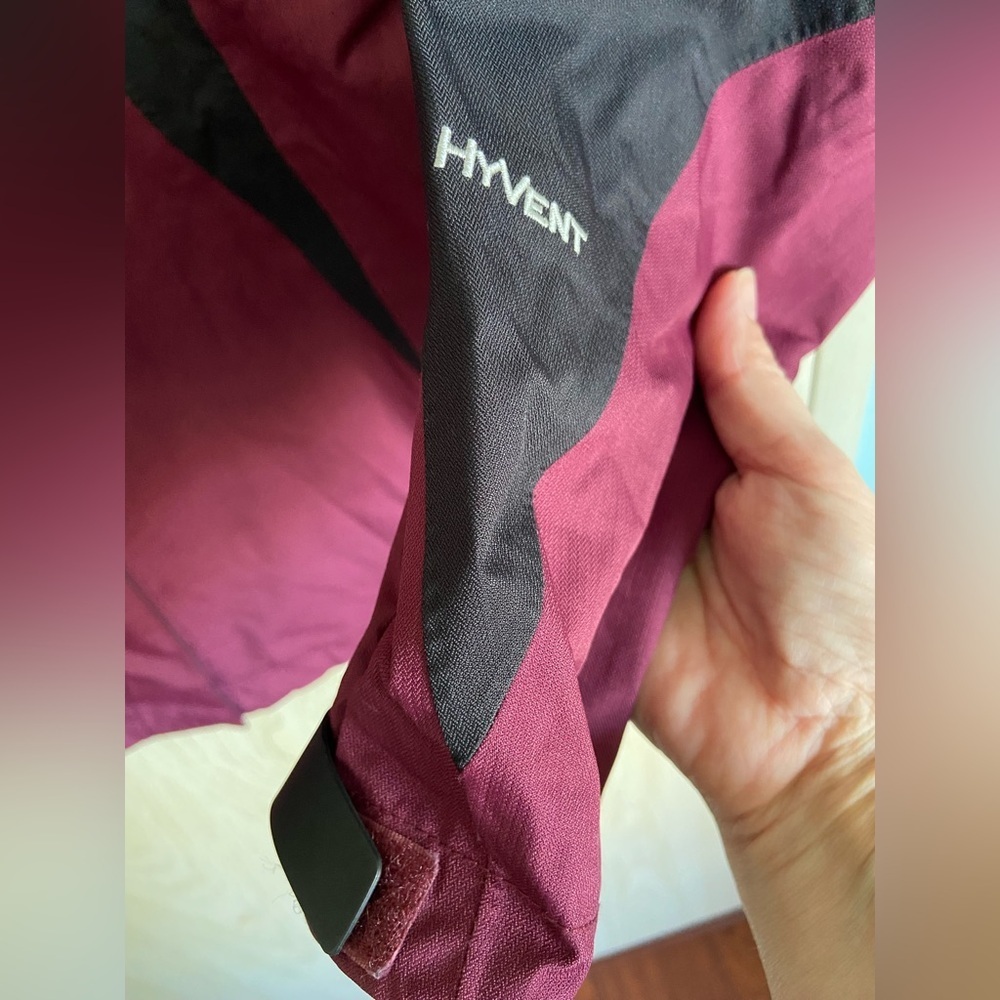 The North Face Women's HyVent Jacket Size Medium Full Zip Purple & Black No Hood - Picture 4 of 9